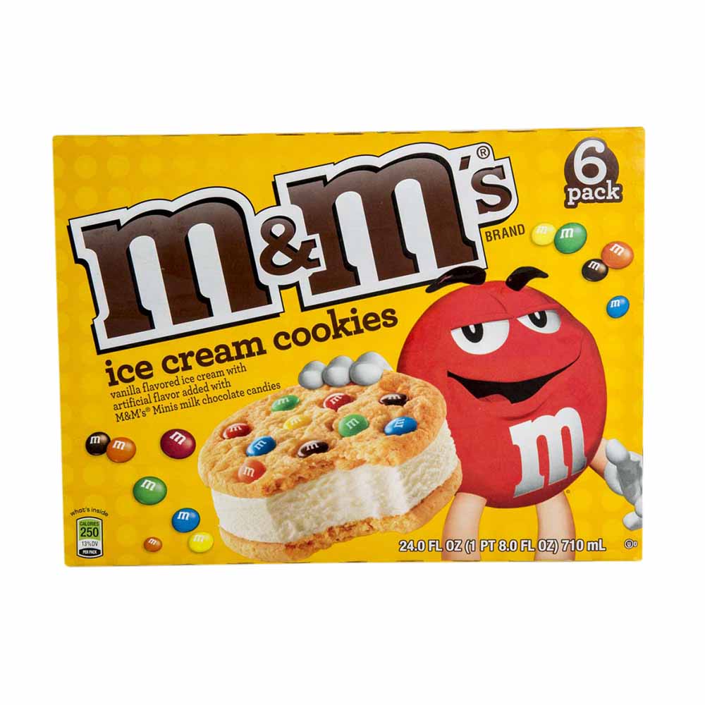 Helado M&M Galleta Caja 1180Ml Paquete 6Un Vivanda