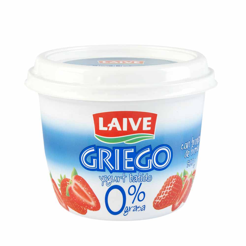 Yogurt LAIVE Griego con Trozos de Fresa Vaso 500g Vivanda