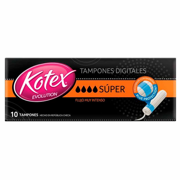 Tampón KOTEX Evolution Super con aplicador Caja 8Un Vivanda