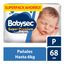Pañal para Bebé BABYSEC Super Premium Cuidado Total Talla P Paquete 68un