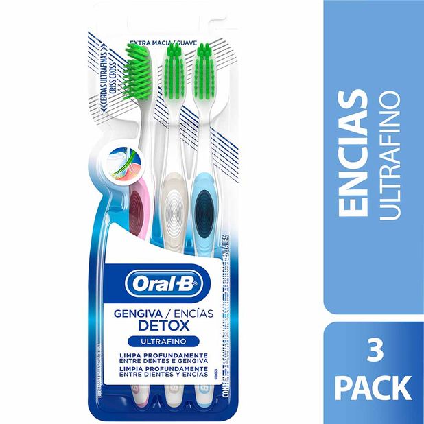 Cepillo Dental ORAL-B Encías Detox Paquete 3un - Vivanda