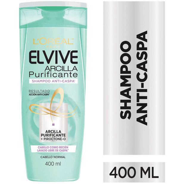 Shampoo ELVIVE Arcilla Anticaspa Cabello Graso Frasco