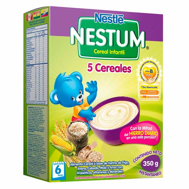 Cereal Infantil NESTLÉ Nestum 5 Cereales Caja 350g Vivanda