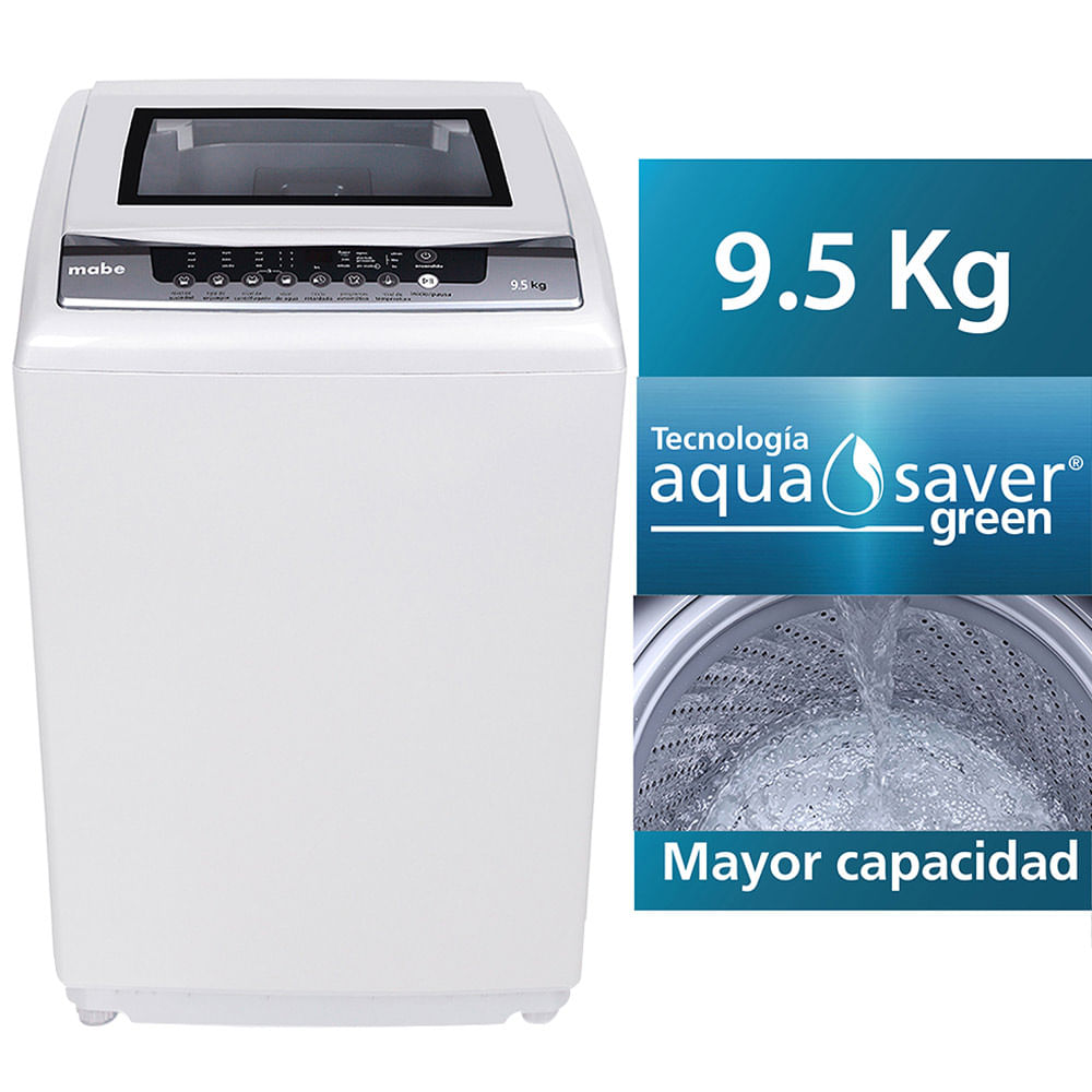 Lavadora Mabe Carga Superior 9 5kg Lma95bxi Blanco Vivanda