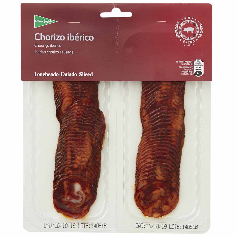 Chorizo Iberico El Corte Ingles Empaque 150g Vivanda