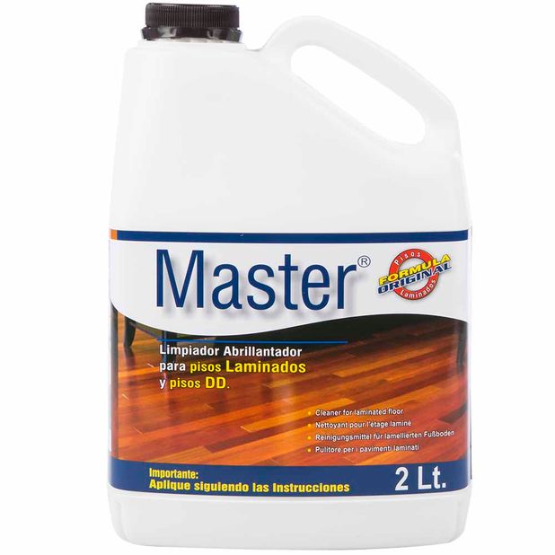 Limpiador Abrillantador para Pisos Laminados MASTER Galonera 2L - Vivanda